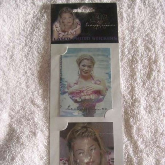 2 LeAnn Rimes Photo Laser Stickers Half Set Very Nice Country Music Star 1999 - Picture 5 of 7